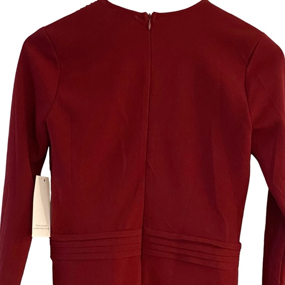 TOBI Ava Dress NEW Wine Burgundy Red Bodycon Plunging V Neck Size Small - Picture 10 of 13